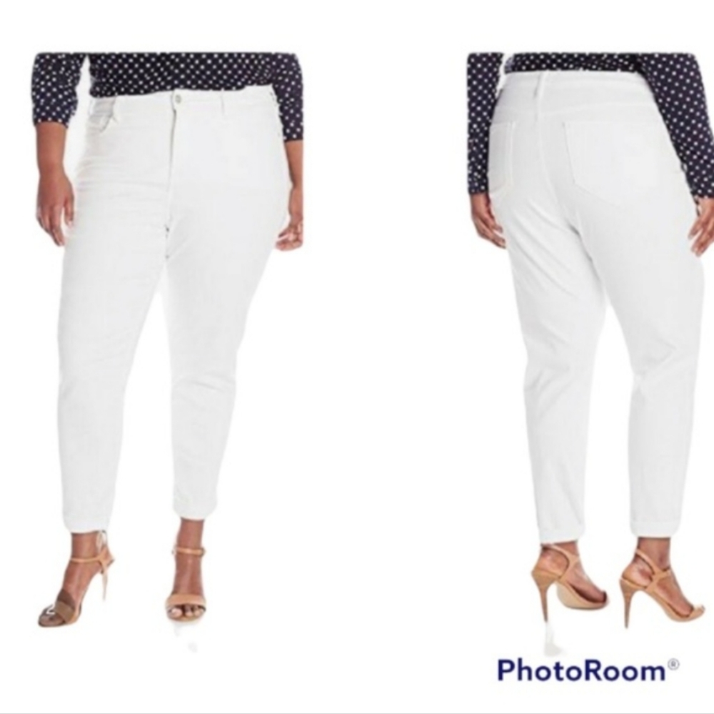 NYDJ skinny boyfriend white jeans 4 nwot